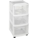 Homz 12 In. x 27 In. x 14 In. White 3-Drawer Storage Unit