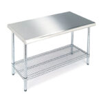 Stainless Steel Worktable NSF, 49" x 24" x 35.5"