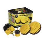 Drillbrush Bathroom Medium Yellow Drill Brush 4 Piece