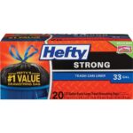 Hefty Strong 33 Gal. Extra Large Black Trash Bag