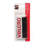 VELCRO Brand 7/8 Inch Black Hook & Loop Square 12 Pk