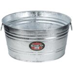 Behrens Round Hot-Dipped Utility Tub, 11gal