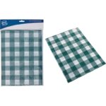 Smart Savers Green & White Checkerboard Tablecloth