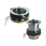 Brown Bath Waste Unslotted 1-1/2" x 2" Brass