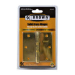 Brown USA 3-1/2 Inch Solid Brass Hinges