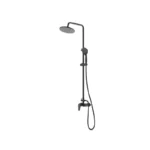Brown USA Matte Black Wall Bar Shower Set