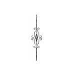 Wrought Iron Picket (64/B/2) with Decorative Center, 8-5/8 Inch (W) X 35-7/16 Inch (H)