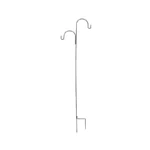 Best Garden Black Wrought Iron Double Offset Shepherd Hook 91 Inch