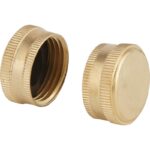 Best Garden Brass 5/8 In. Hose End Cap (2-Pack)