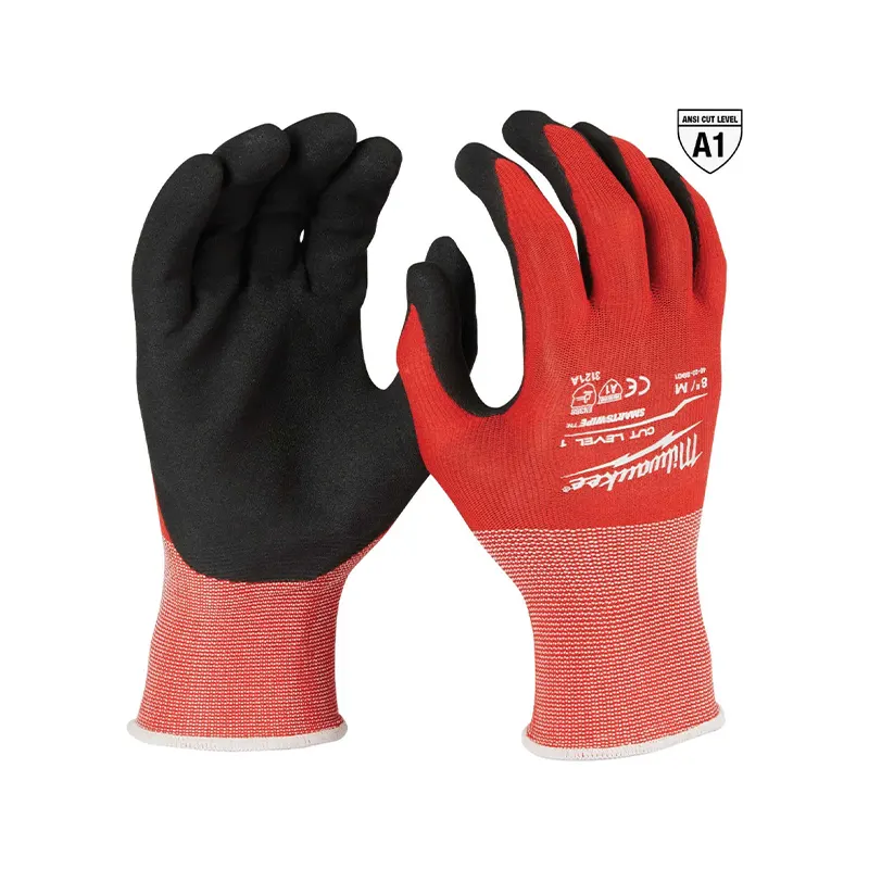737768 Milwaukee Unisex Medium Nitrile Dipped Cut 1 Glove - Image 1