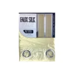 Toskana Collection Faux Silk Curtain Beige 1 Panel 54x90 Inch