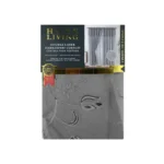 Home Living Double Layer Embroidery Curtain Gray 54x90 Inch