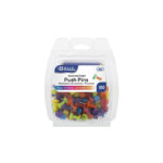 Bazic Assorted Colour Push Pins 100 Pack