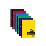 Bazic Assorted Color Wireless Notebook C/R 1-Subject 80 Pages