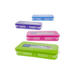 Bazic 8 Inch Bright Color Double Deck Organizer Box