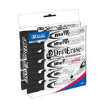 Bazic Chisel Tip Black Dry-Erase Markers 12Pk