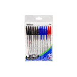Bazic Pure Assorted Color Pen 12Pk