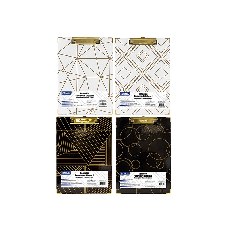 764608018309.jpg Bazic Low Profile Clip Geometric Clipboard - Image 1
