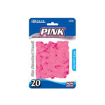 Bazic Pink Eraser 20 Pack