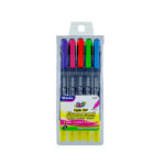 Bazic Double Tip Fluorescent Highlighters 5 Pack