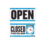 Bazic 11.5 x 6 Inch Open/Closed Clock Sign