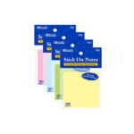 Bazic 3 x 3 Inch Stick On Notes 100 Sheets