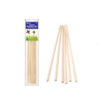 Bazic 3/8 x 12 Inch Wooden Dowel Round Natural 6Pk
