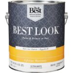Best Look Paint & Primer Eggshell Paint, Ultra White, 1 Gal.