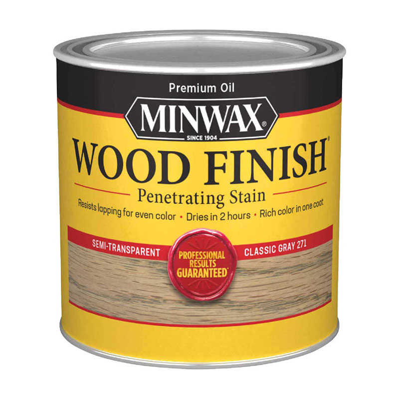 770319.jpg Minwax Wood Finish Penetrating Stain Classic Gray 1/2 Pt - Image 1