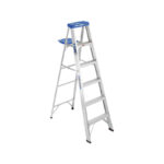 Werner 6 Ft. Aluminum Step Ladder with 250 Lb. Load Capacity Type I Ladder Rating