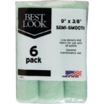 Best Look General Purpose 9" x 3/8" Knit Fabric Roller Cover 6-Pack