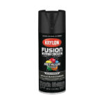 Krylon Fusion All-In-One Metallic Spray Paint & Primer Black Stainless