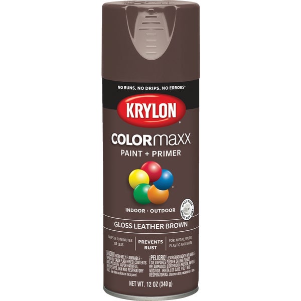 774219.jpg Krylon ColorMaxx 12 Oz. Gloss Spray Paint, Leather Brown - Image 1