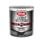 Krylon Rust Tough Oil-Based Gloss Rust Control Enamel White 1 Quart