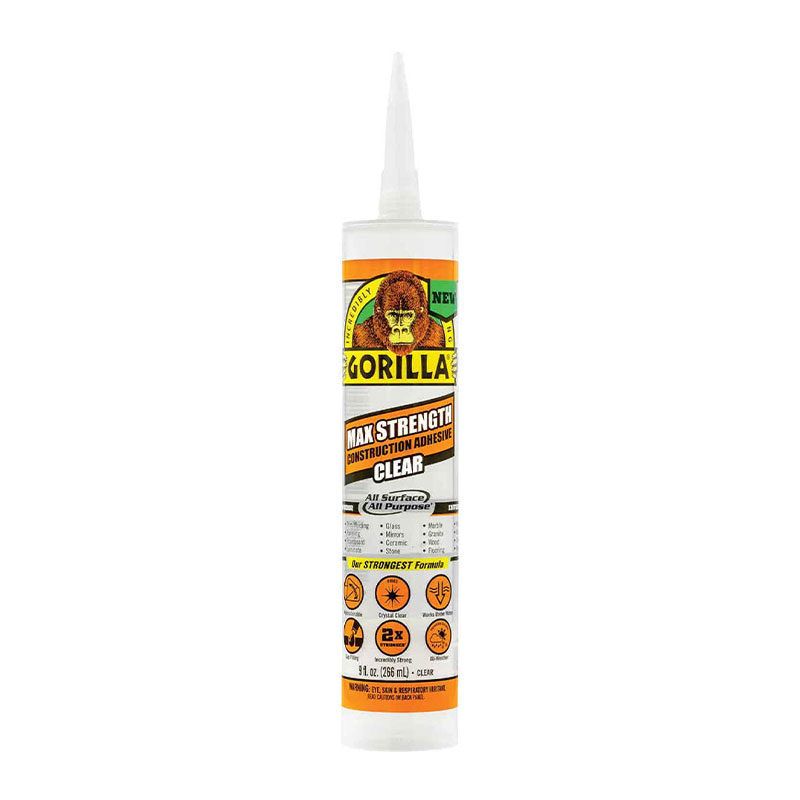 778835.jpg Gorilla 9oz Clear Max Strength Construction Adhesive - Image 1