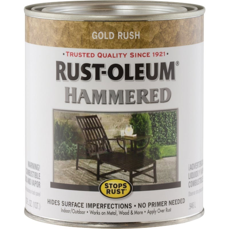 780902.jpg Rust-Oleum Stops Rust Hammered Paint, Gold Rush, 1 Qt. - Image 1
