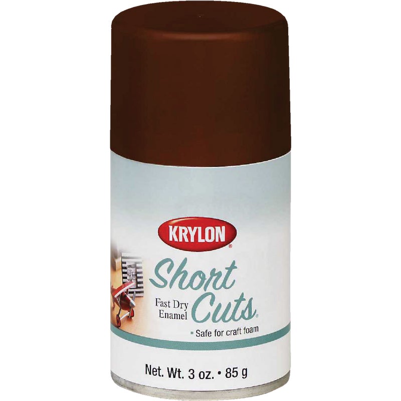 781726.jpg Krylon Short Cuts 3 Oz. High-Gloss Enamel Spray Paint, Espresso - Image 1