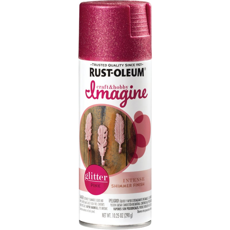 792367.jpg Rust-Oleum Imagine Glitter Craft Paint Intense Pink Glitter 10.25 Oz. - Image 1