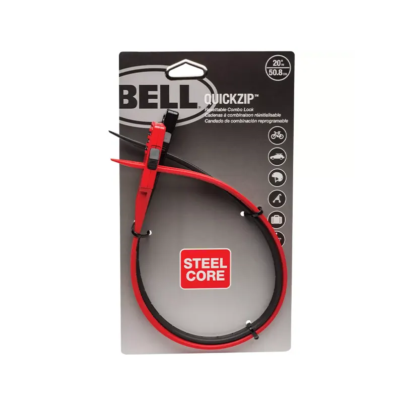 792829 Bell QuickZip Resettable Combination Bicycle Lock 20Inchx4mm 2 Pack - Image 1