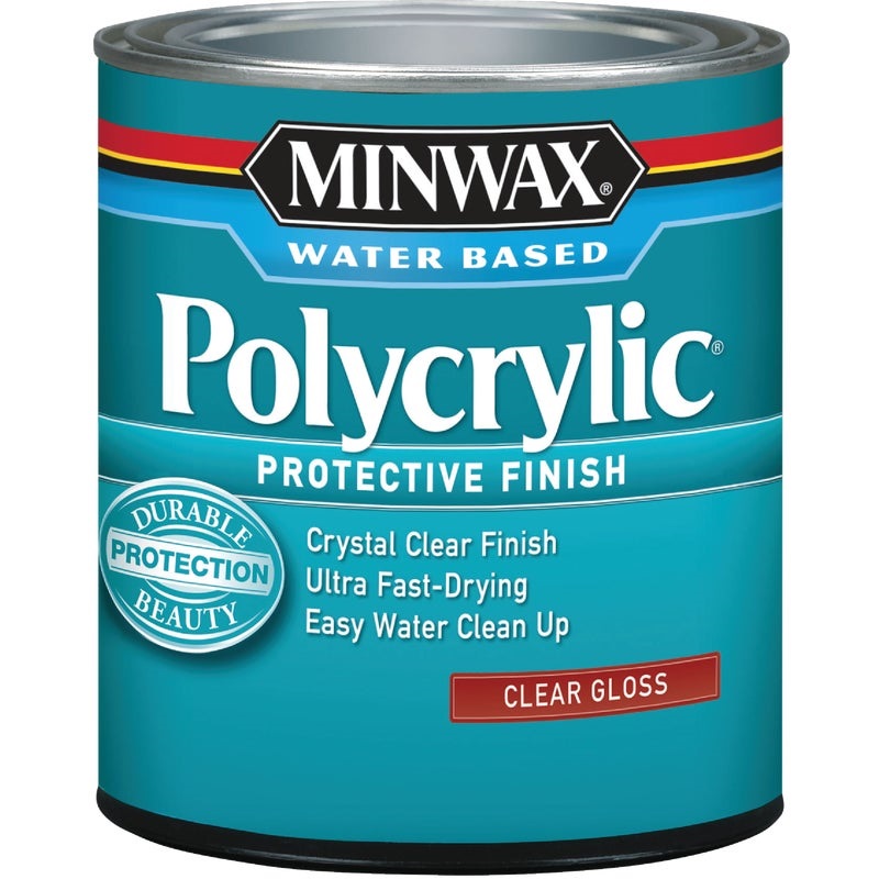 795429.jpg Minwax Polycrylic 1 Qt. Gloss Water Based Protective Finish - Image 1