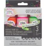 Testors Craft 2 Oz. Acrylic Glow Paint Kit (3 Pack)