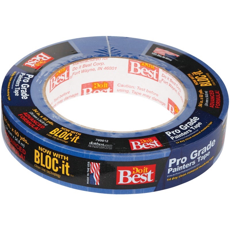 799812.jpg Do it Best Pro Grade 0.94 In. x 60 Yd. Blue Painter's Masking Tape - Image 1