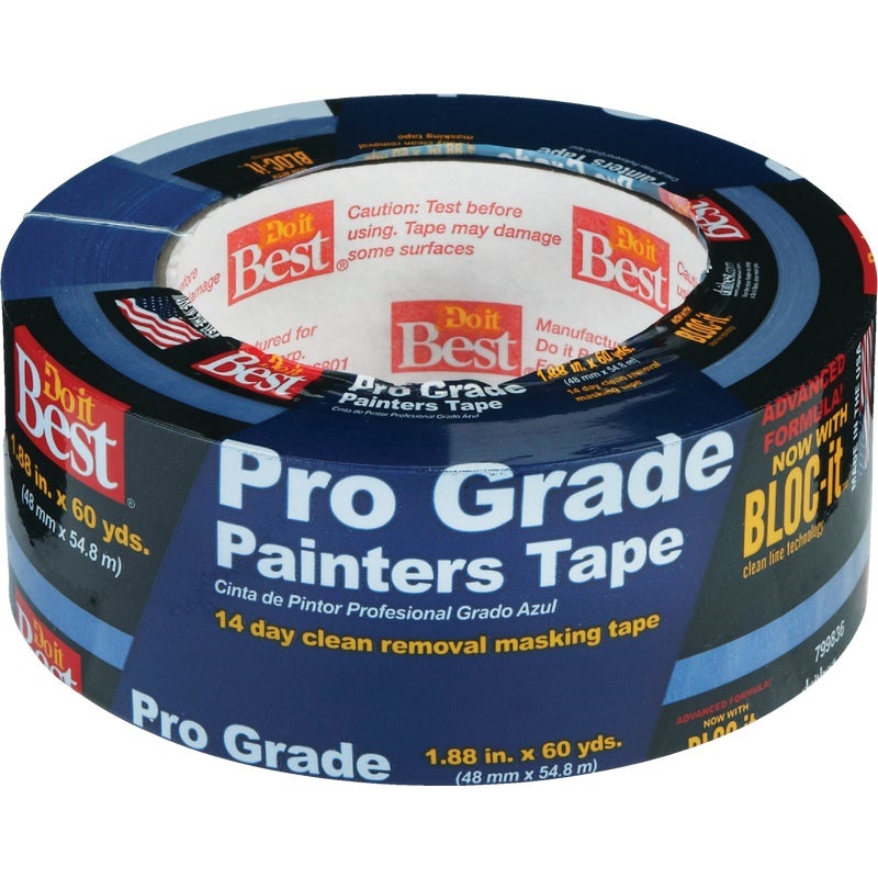 799836.jpg Do it Best Pro Grade 1.88 In. x 60 Yd. Blue Painter's Masking Tape - Image 1