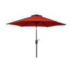 Outdoor Expressions 7.5 Ft. Aluminum Tilt Crank Crimson Red Patio Umbrella