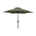 Outdoor Expressions 7.5 Ft. Aluminum Tilt Crank Heather Green Patio Umbrella