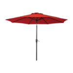 Outdoor Expressions 9 Ft. Aluminum Tilt Crank Crimson Red Patio Umbrella