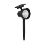 Outdoor Expressions Black 15 Lumens Plastic Floodlight Solar Path Light
