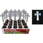 Solaris Acrylic Cross Solar Stake Light Lawn Ornament