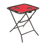 Outdoor Expressions Red 18" Square Steel Folding Side Table