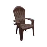 Adams Big Easy Adirondack Chair Earth Brown Resin
